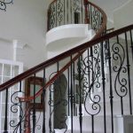 Bending Handrail with Iron Balusters