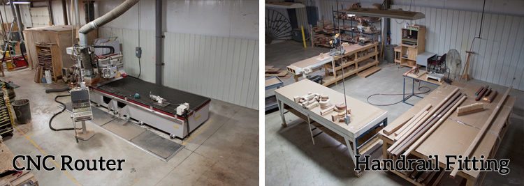 CNC Router & Handrail Fitting Assembly