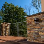 Black Posts & Brick Pillar