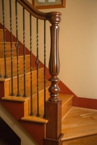 Iron Balusters & Ornate Turned Newels