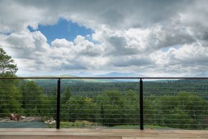 Level Tension Kit on Black Powder Coated Posts