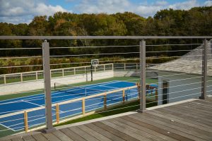 Cable Railing with basketball court