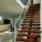 Sppedboat Silver Floating Stair and Glass Railing Sppedboat Silver Floating Stair and Glass Railing