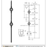 2653 Knee Wall Double Basket Iron Baluster - Image 3