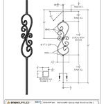 2685 Knee Wall Scroll Iron Baluster - Image 3