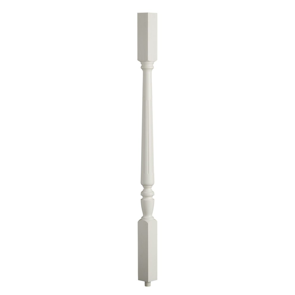 Chippendale Fluted Square Top Wood Baluster C-5201