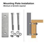 Slim Side Mount (Fascia) Universal Top Square 2" Rod Railing Posts - Image 4