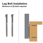 Slim Side Mount Universal Top Square 2" Cable Railing Post - Image 5