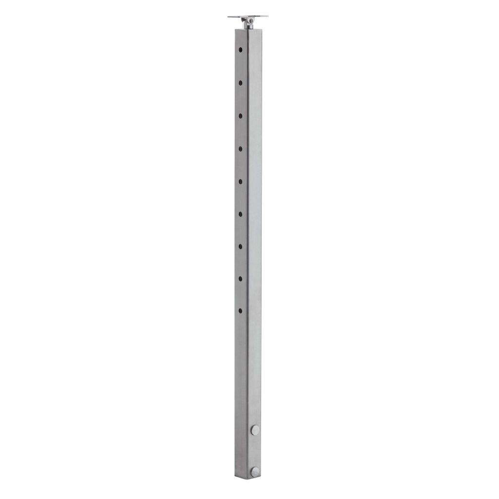 Slim Side Mount Universal Top Square 2" Cable Railing Post